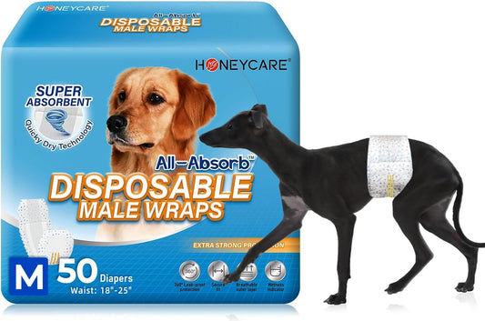 HONEY CARE Male Dog Wrap for 24/7 Comfort