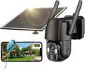 4G LTE Cellular Camera 2K 360 Solar Camera Outdoor - WiFi Free