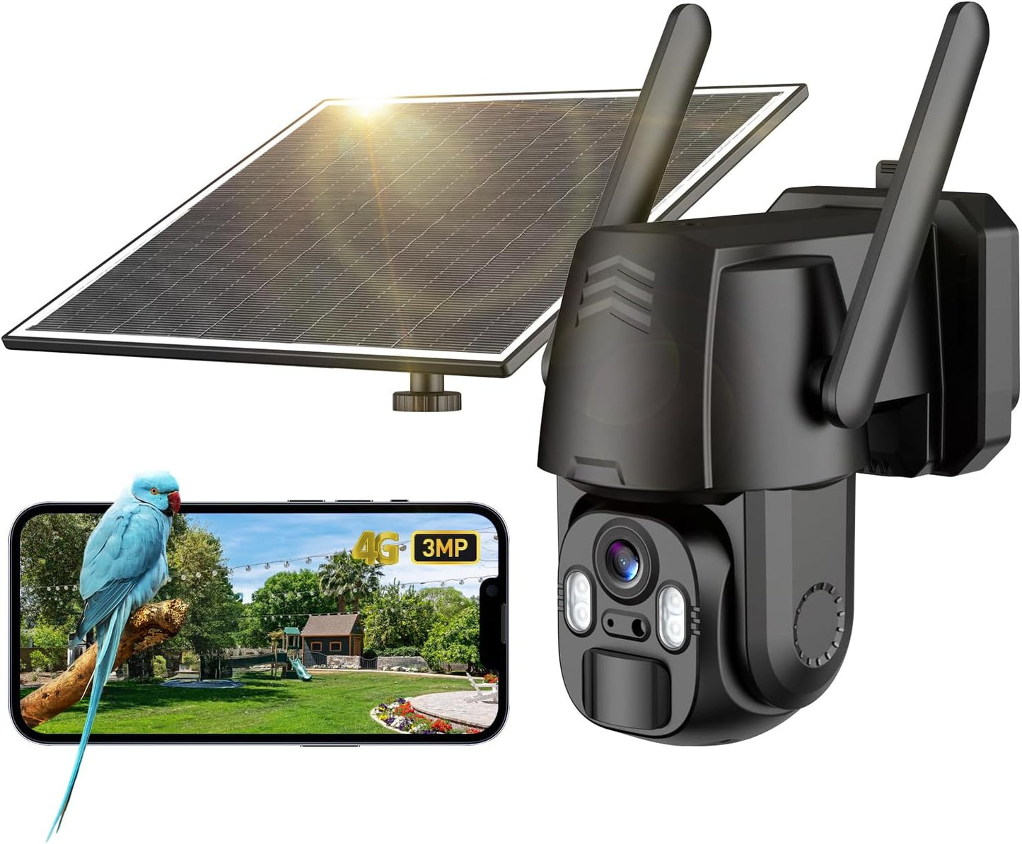 4G LTE Cellular Camera with 2K 360 Solar Power and Night Vision