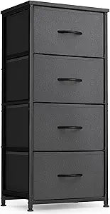 FEZIBO 4 Drawer Fabric Dresser Storage Tower for Organizing