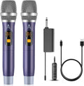 Wireless Microphone UHF Dual Handheld Cordless Mic System - 200 ft