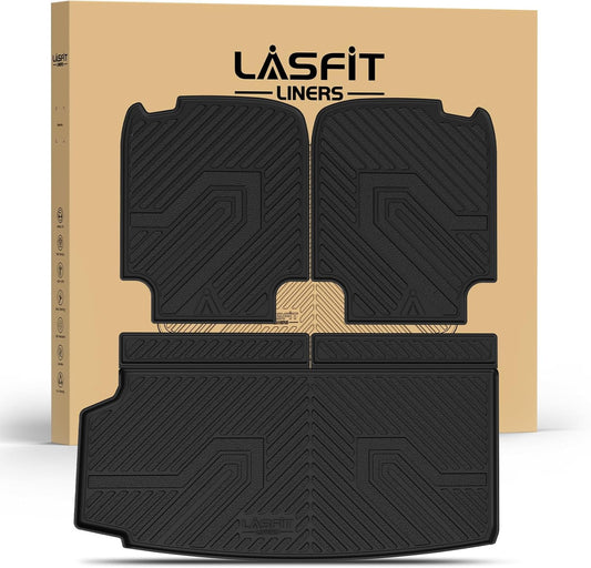LASFIT Trunk Mat & Backrest Mat for Volvo XC90 - All Weather Fit