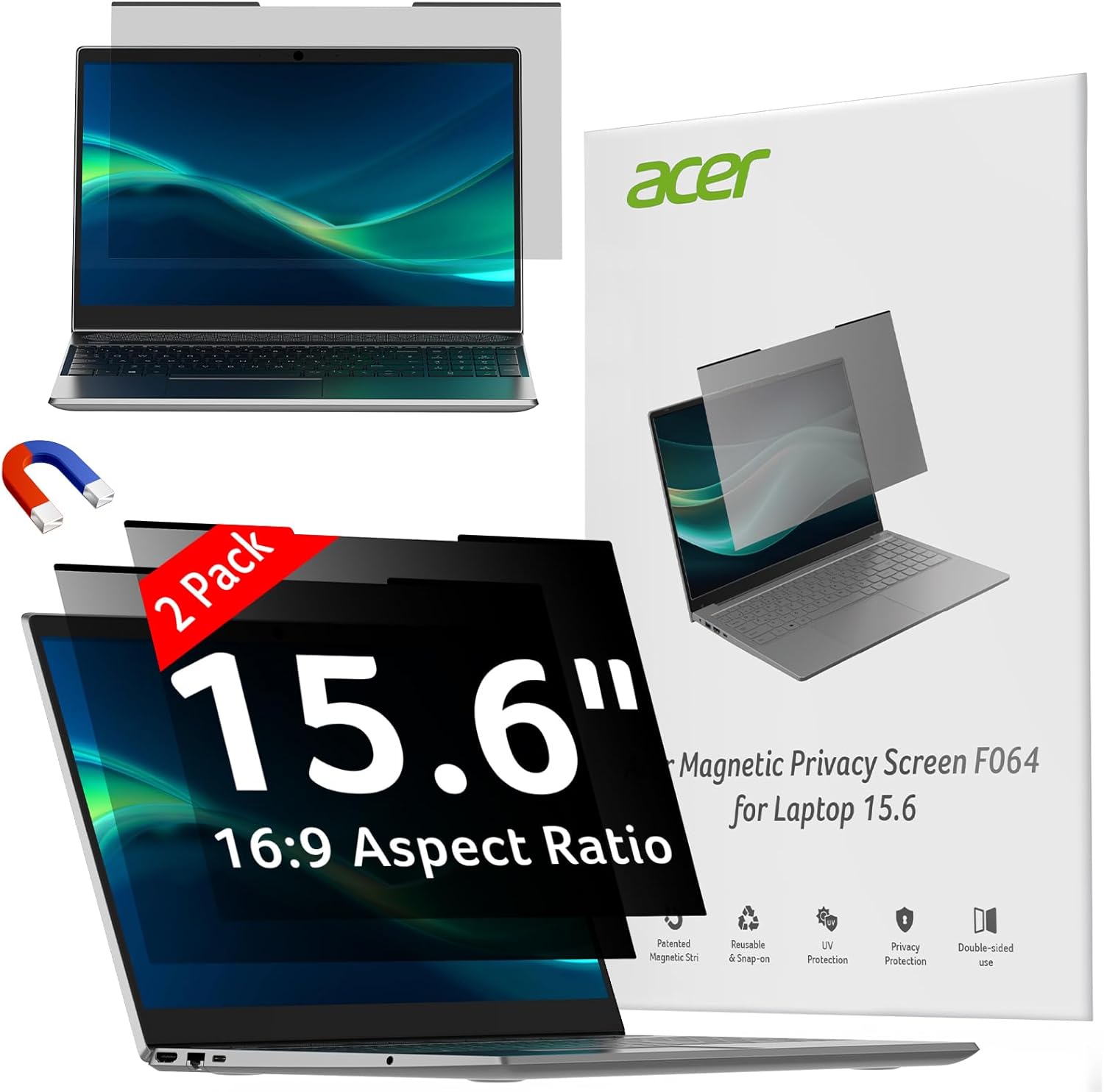 Acer 2-Pack Laptop Privacy Screen for 15.6 Inch Laptops