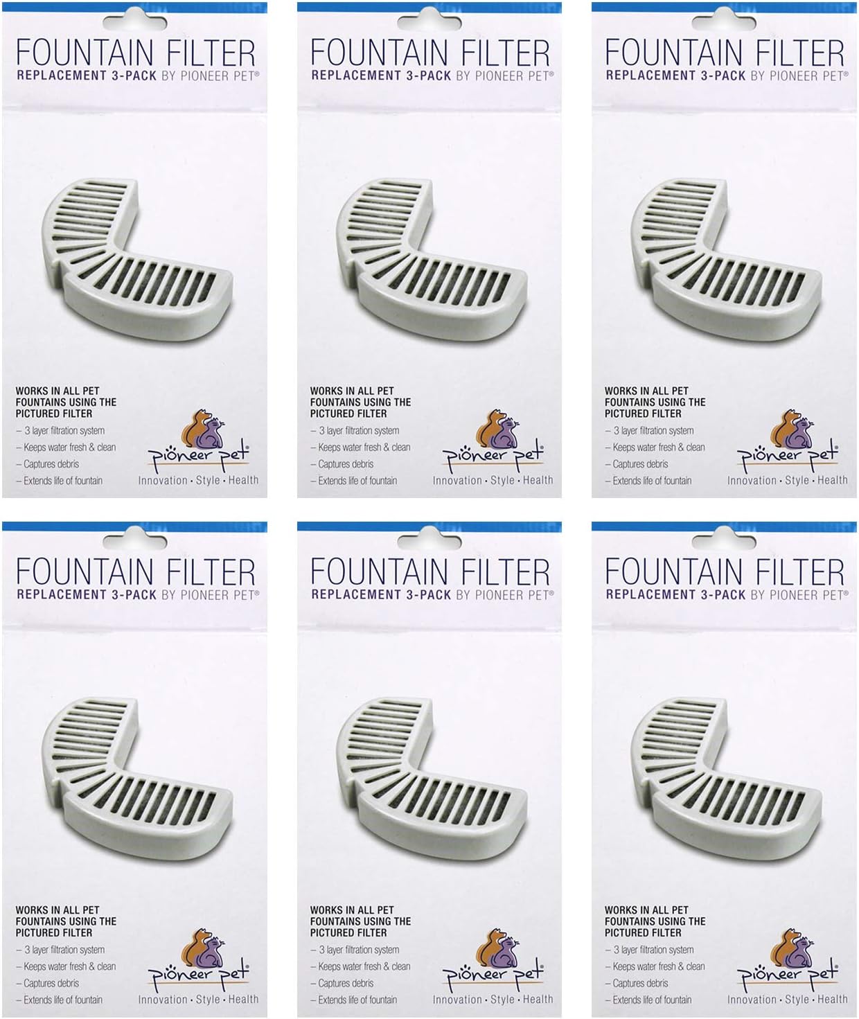 Pioneer Pet Replacement Filters for Fresh Water Fountains