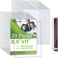 20 Pcs Wall Sign Holder 8.5x11 Magnetic Sign Holder - Easy Install
