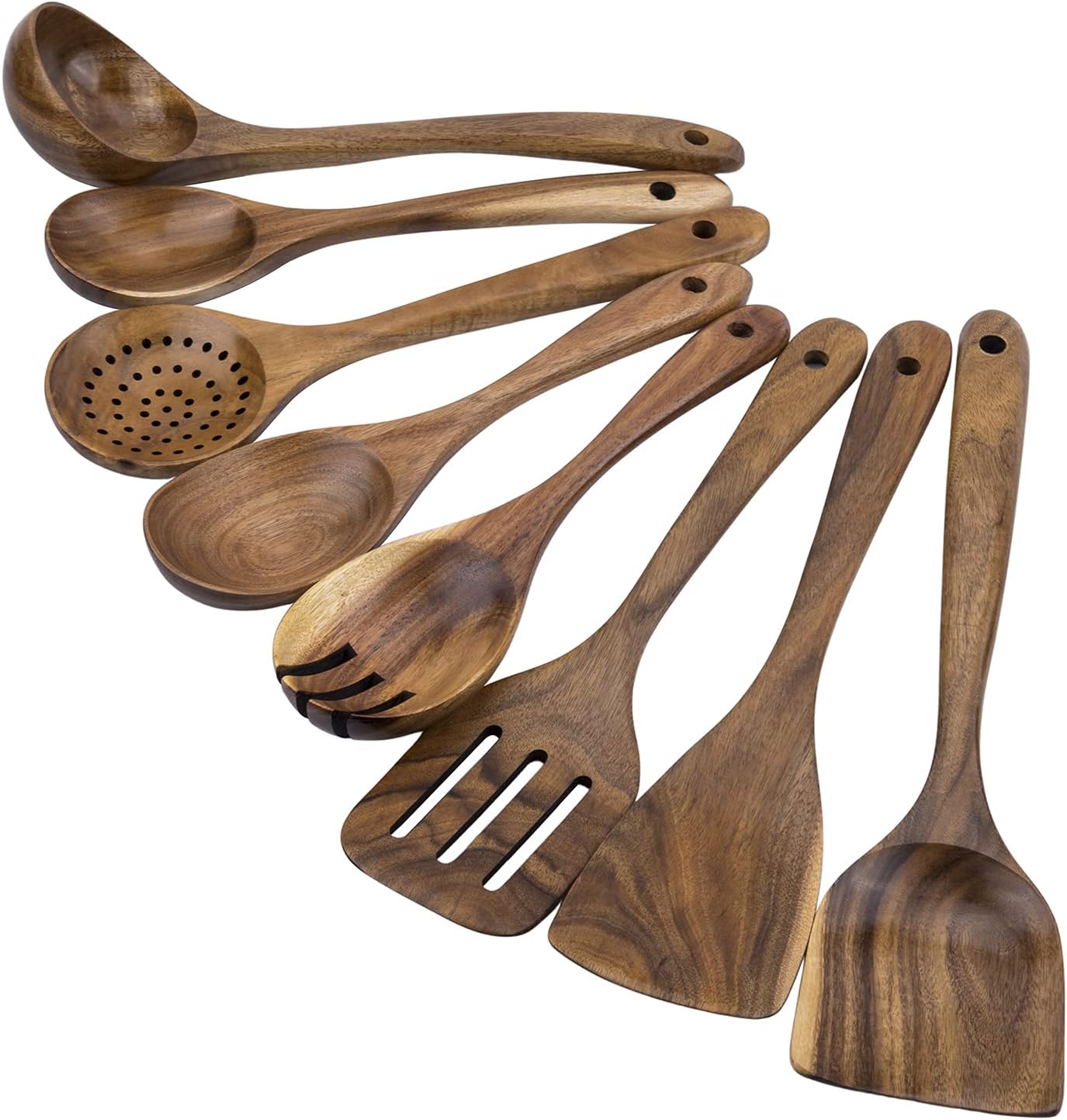 Premium 8-Piece Teak Wood Cooking Utensil Set for Every Kitchen