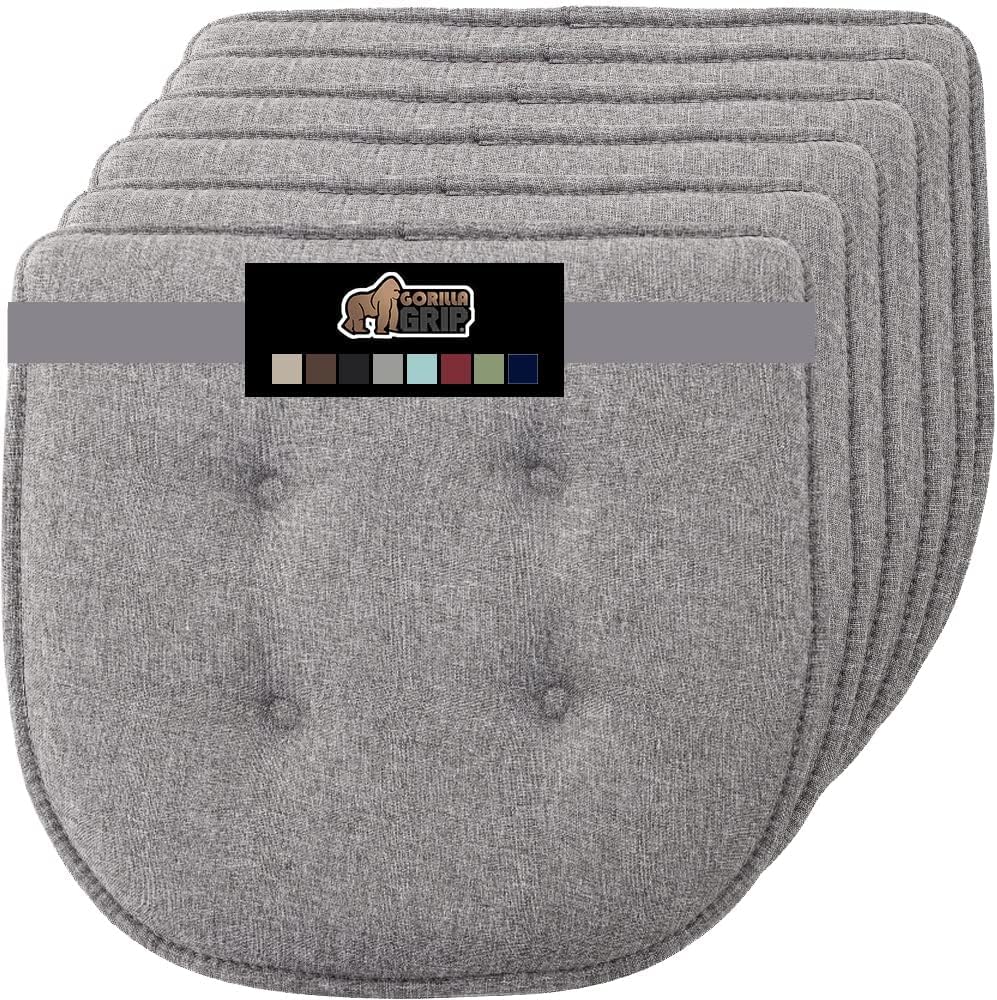 GORILLA GRIP Slip Resistant Tufted Chair Cushions for Comfort