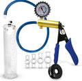 LeLuv Ultima Penis Pump - Brass Handle, Blue Grips - Safe Control