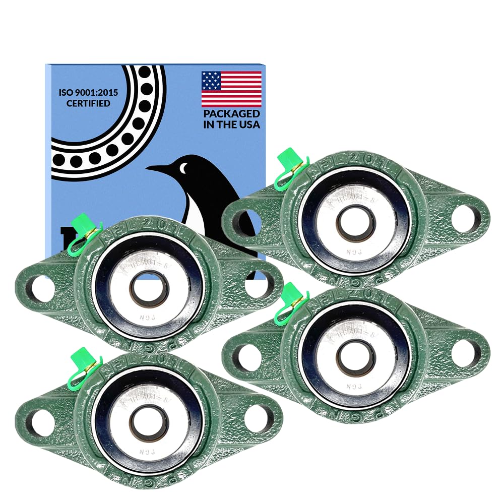 PGN UCFL201-8 Pillow Block Bearing - Durable Chrome Steel Bearings