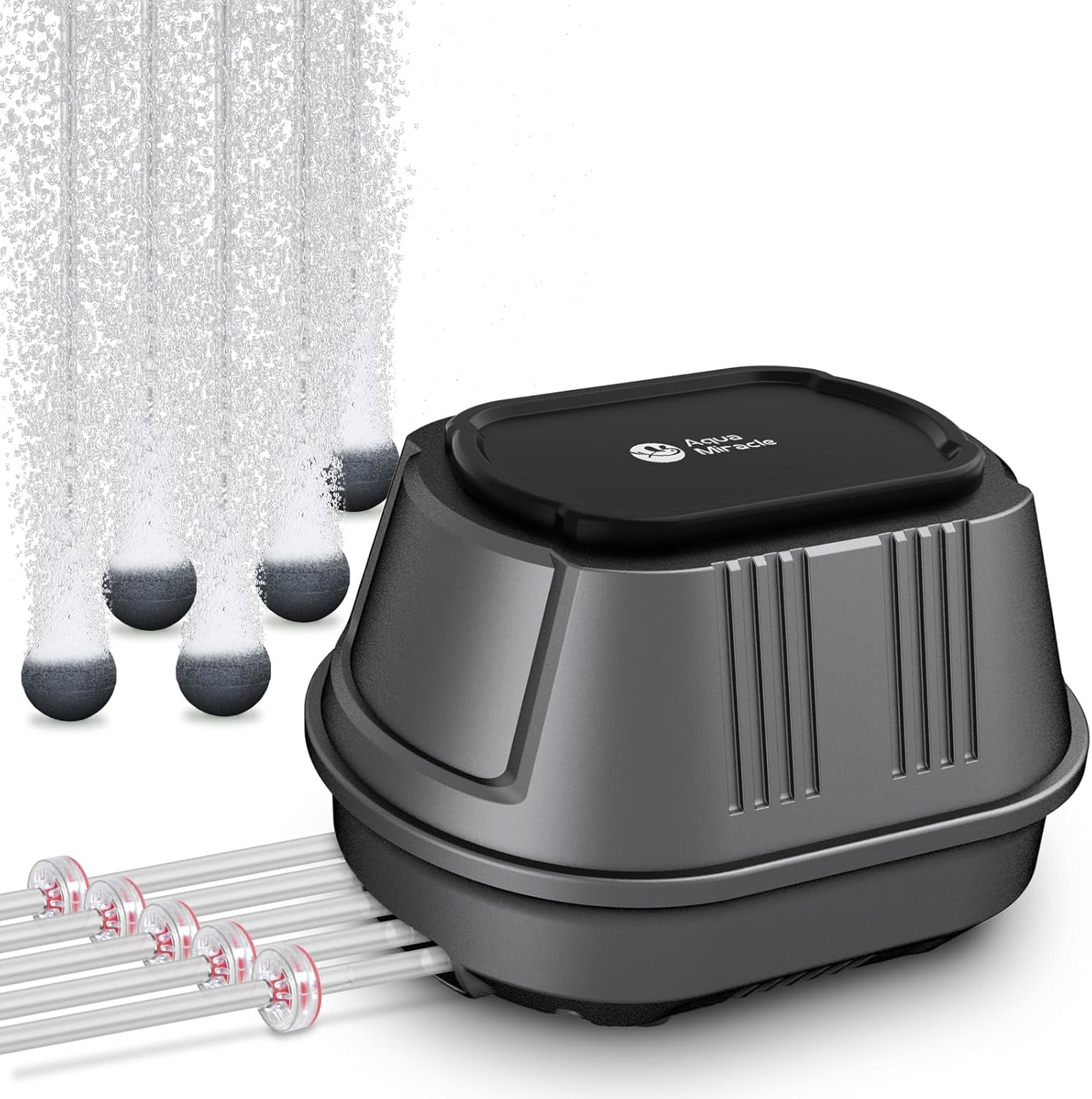 AquaMiracle Aquarium Air Pump for Quiet Fish Tank Oxygenation