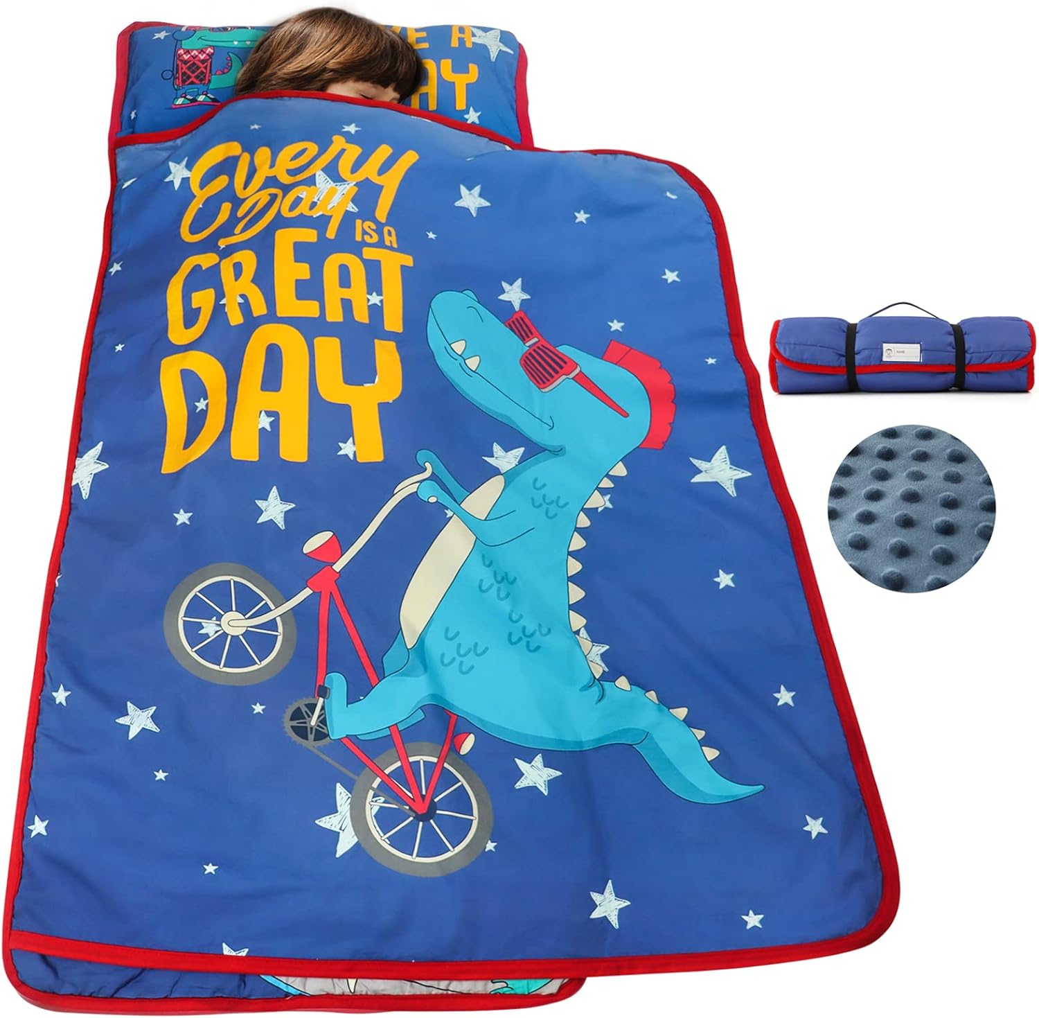 TANOSHII Toddler Nap Mat with Pillow and Blanket for Kids