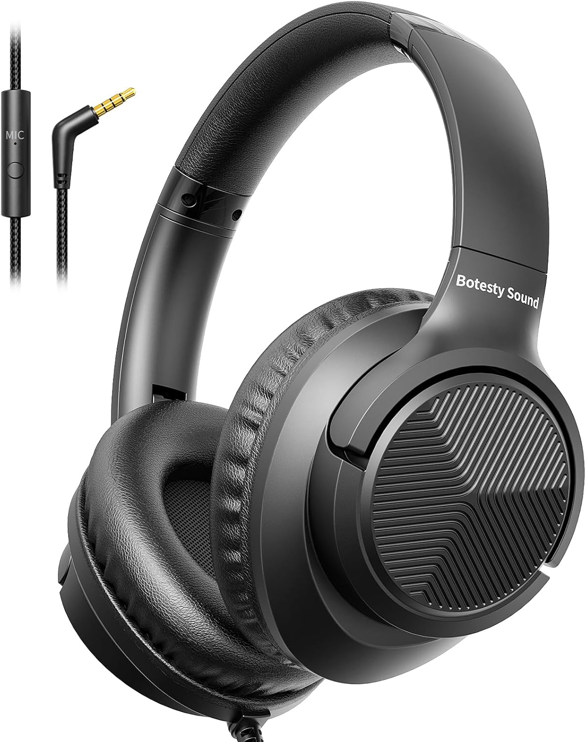 Botesty Sound Wired Headphones: Crisp Audio, Tangle-Free Cord