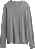GAP Men's Waffle Crewneck Tee - Cozy Long Sleeve