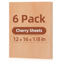 Cherry Wood Plywood Sheets 6 Pack 12x16x1/8 in - Thin Craft Blanks
