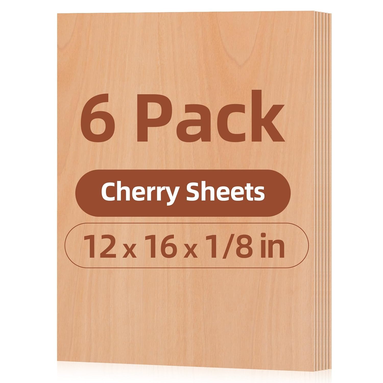 Rowood Cherry Wood Plywood Sheets for Crafting and DIY Projects