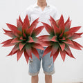 Artificial Agave Plants 28in Red 2Pack - Large UV Resistant Faux Agave