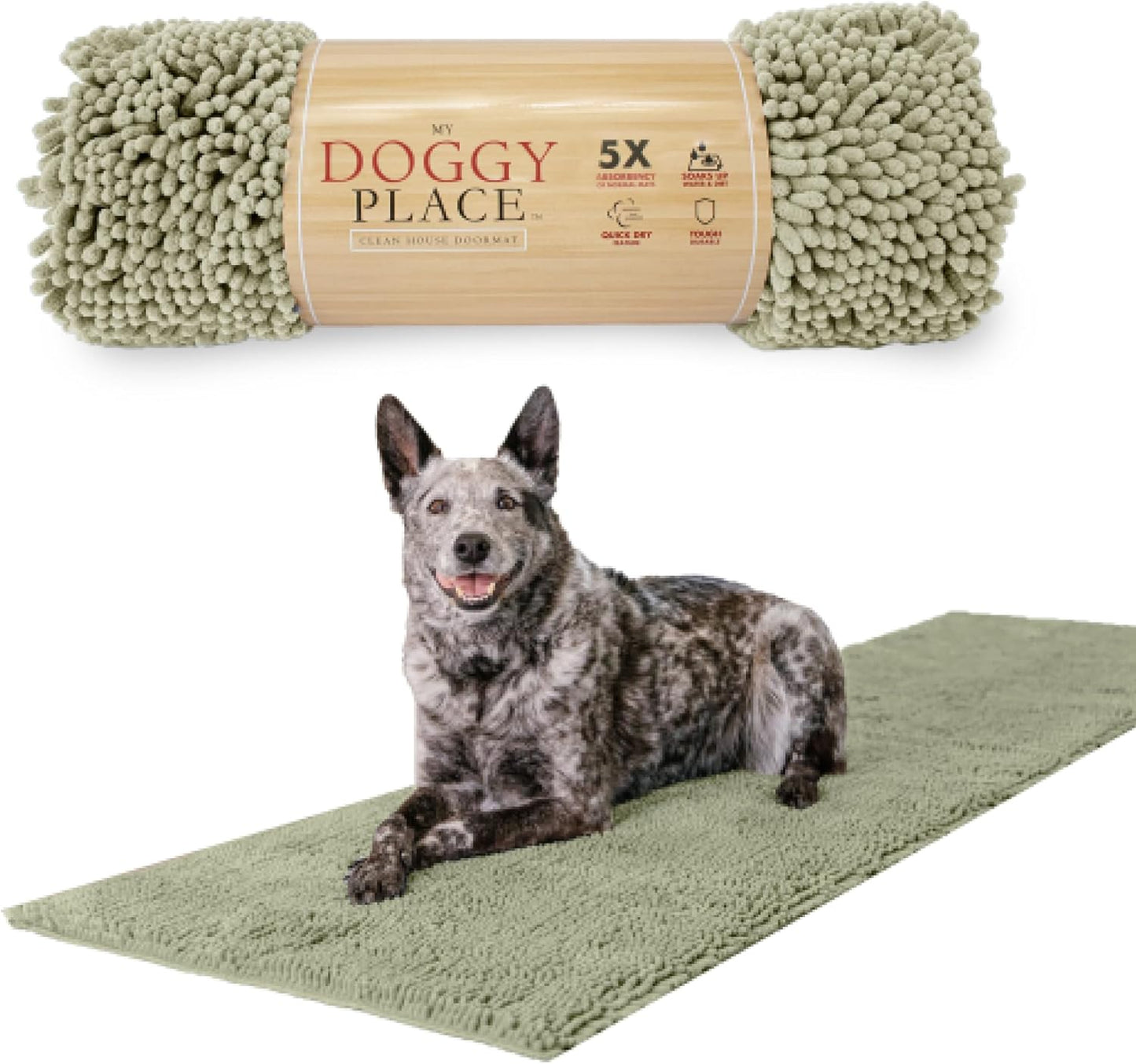Microfiber Dog Mat for Muddy Paws - Non-Slip and Absorbent