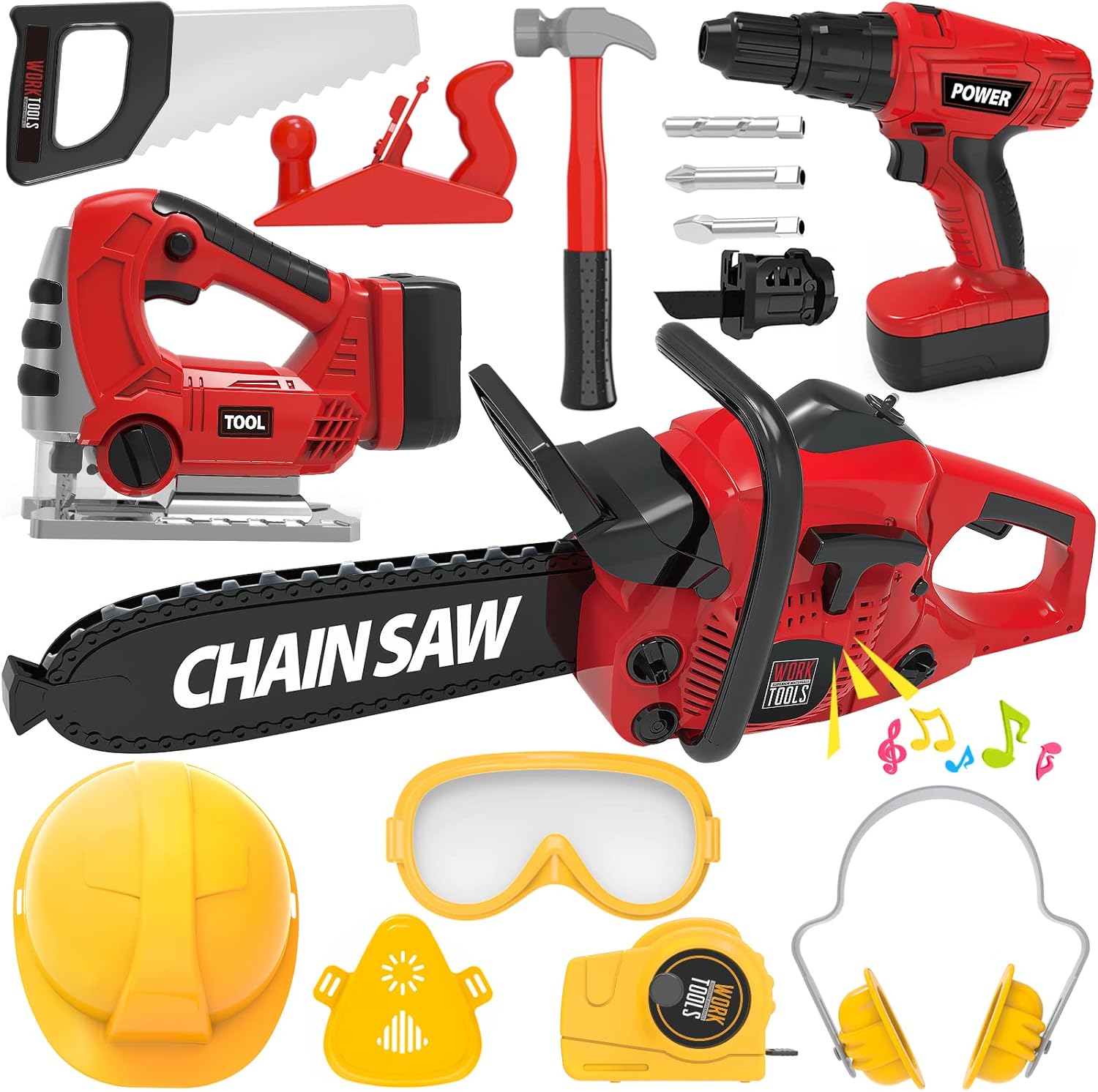 Electric Kids Tool Set for Realistic Construction Play