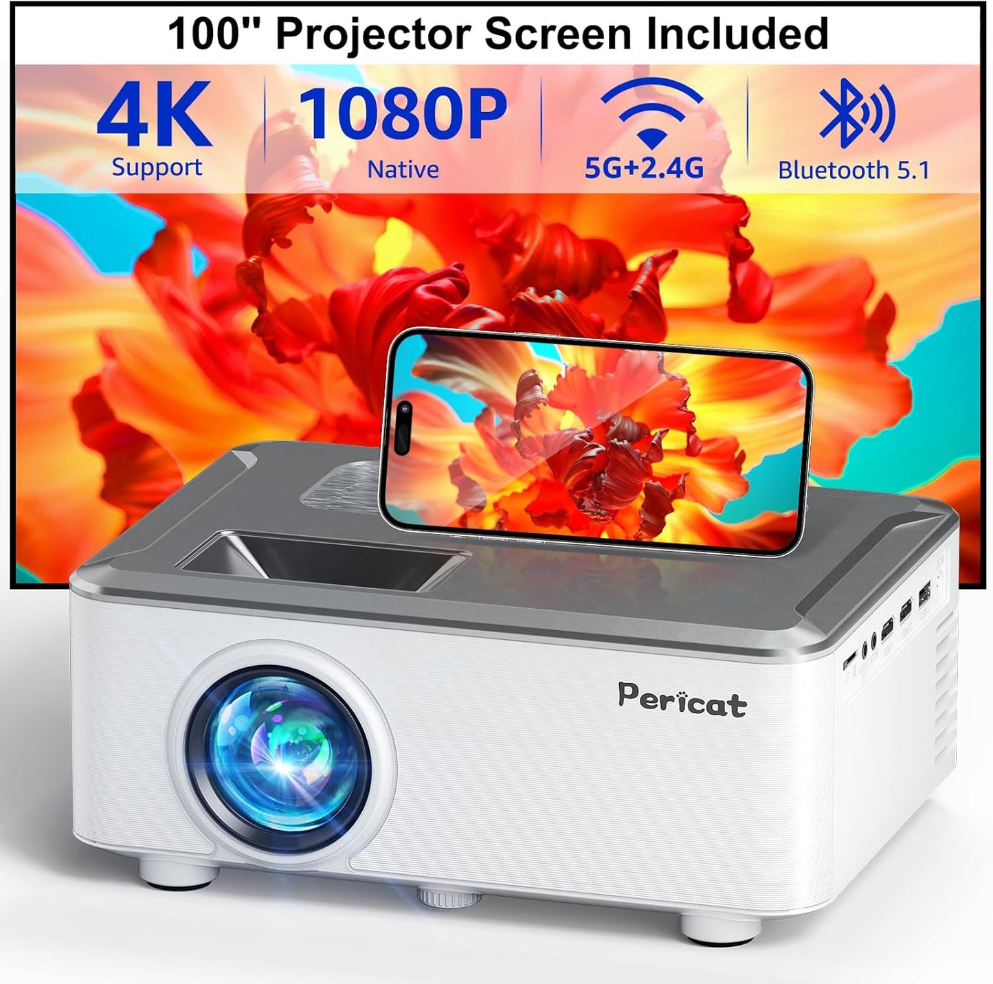 Ultimate Home Theater Experience: 5G WiFi Projector