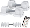 Adjustable Dumbbell 12.5/25lb Single or Set of 2 - Space Saving Home