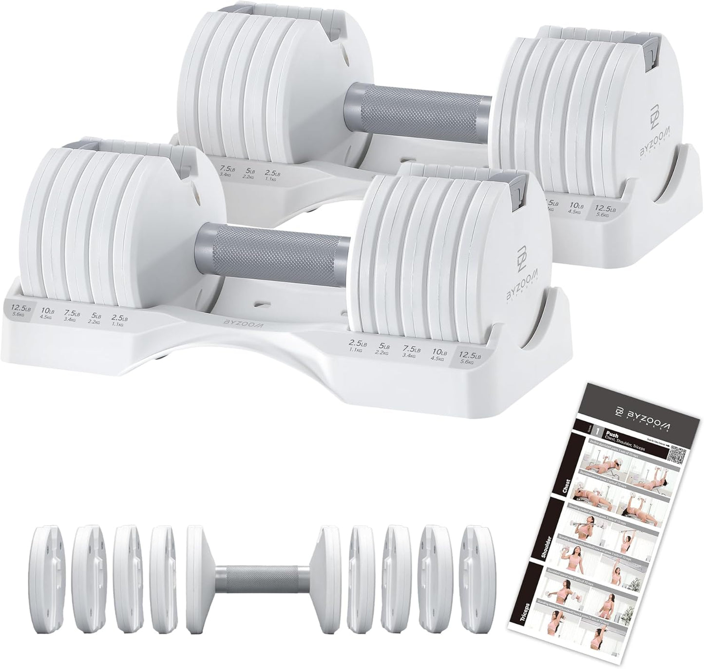Adjustable Dumbbell Set for Home Gym - 5-in-1 Weight System