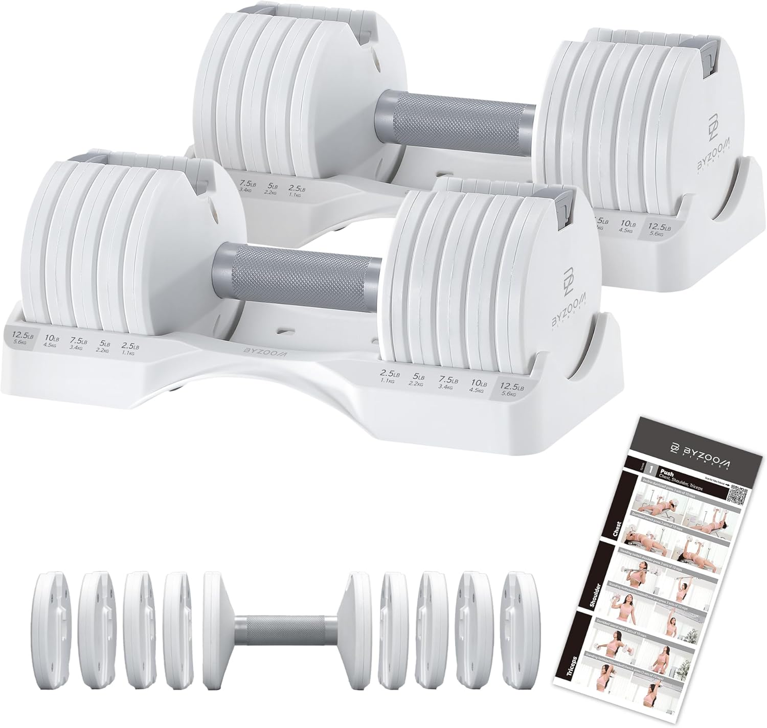 Adjustable Dumbbell Set for Home Gym - 5-in-1 Weight System