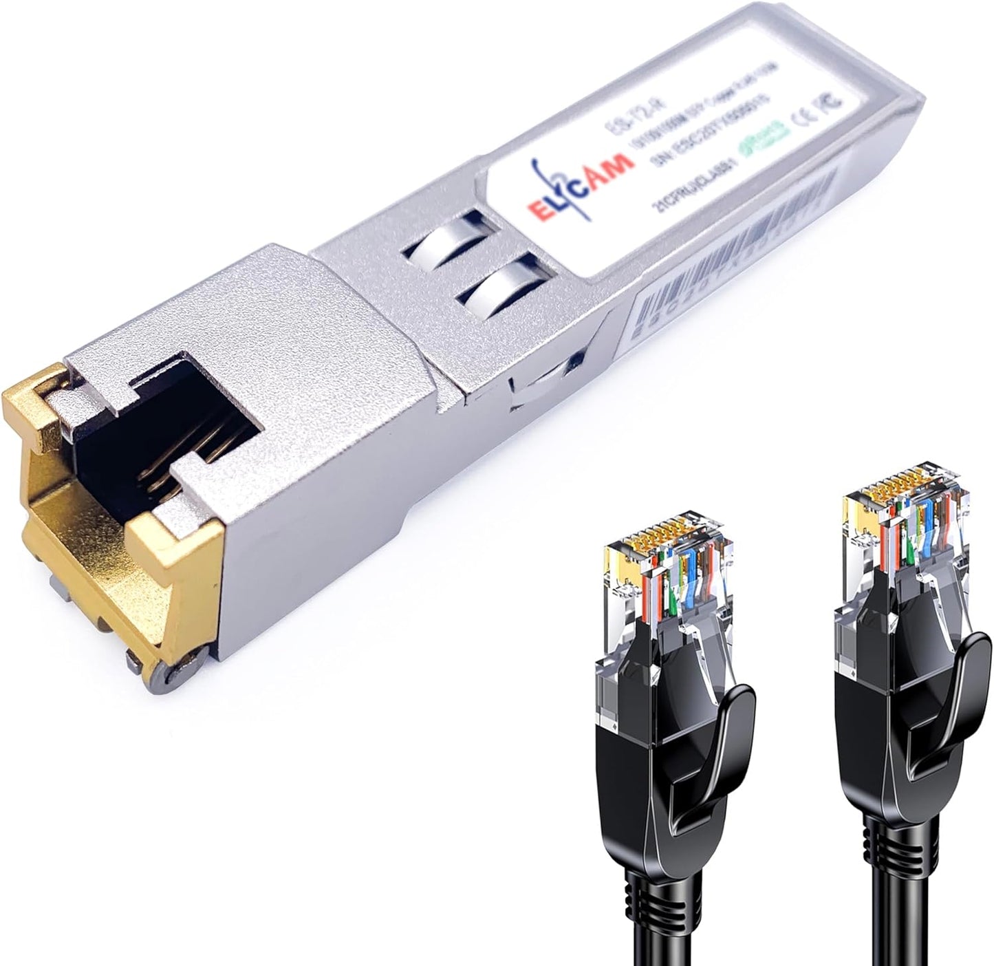 10Gb SFP+ Module with RJ45 Port and Cat8 Cable for Fast Networking