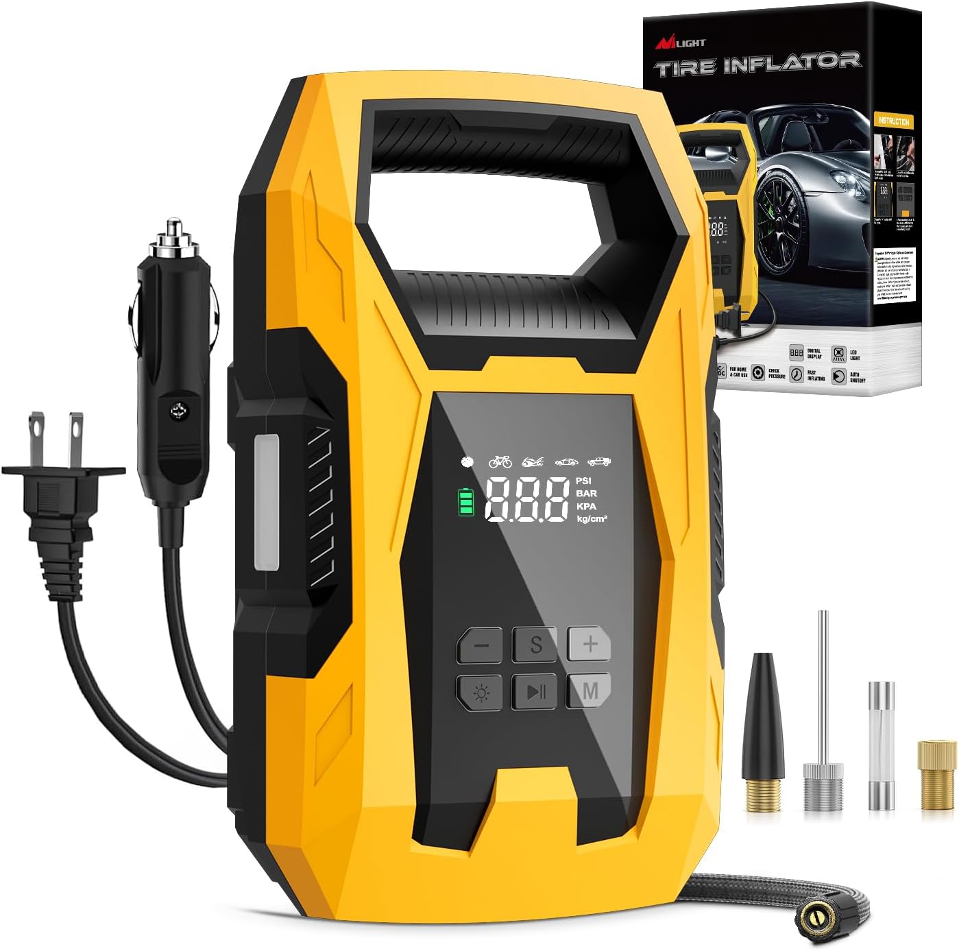 Nilight Portable Air Compressor for Fast Inflation and Safety