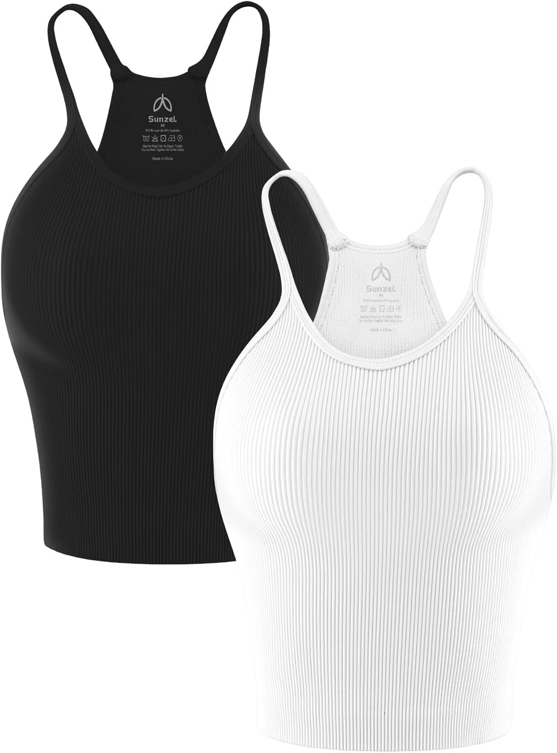Sunzel Free to Be Tank - Stylish Crop Ribbed Workout Top