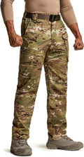 CQR Men's Flex Ripstop Tactical Pants - Durable Water Resistant EDC 3%