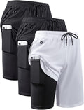 JWJ Mens 2 in 1 Running Shorts for Gym and Athletic Workouts