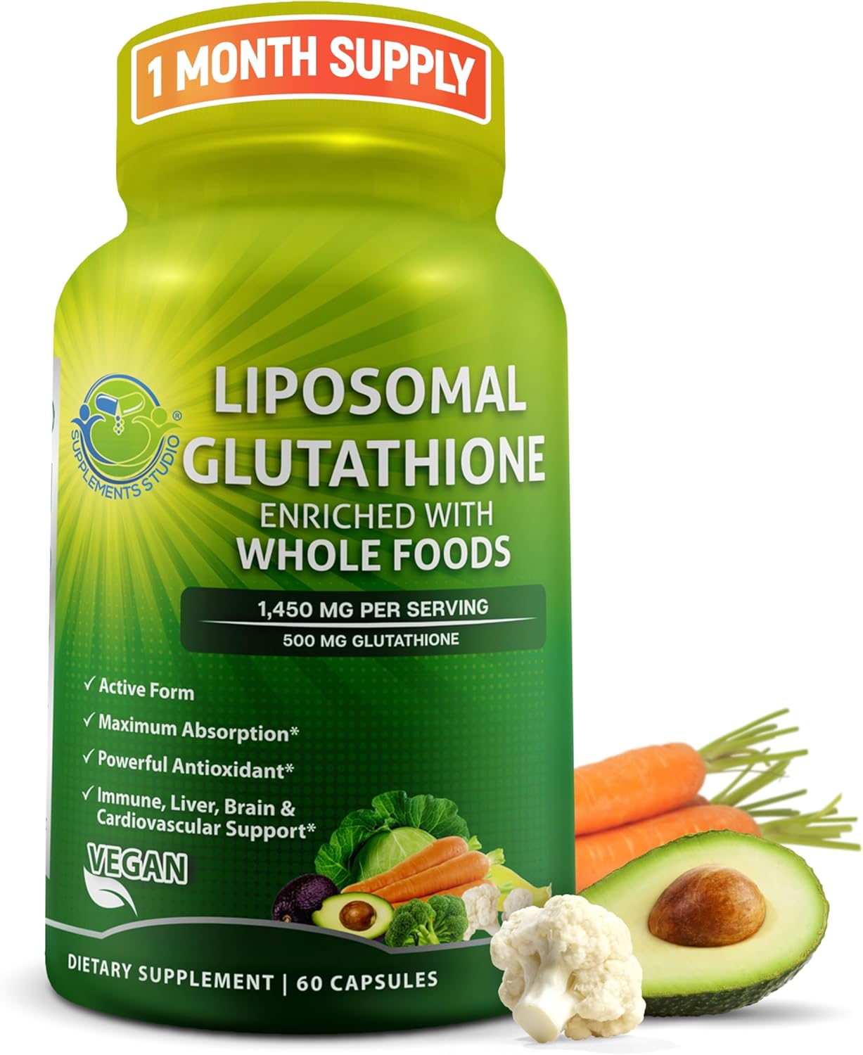 Liposomal Glutathione 500mg for Maximum Absorption & Detox