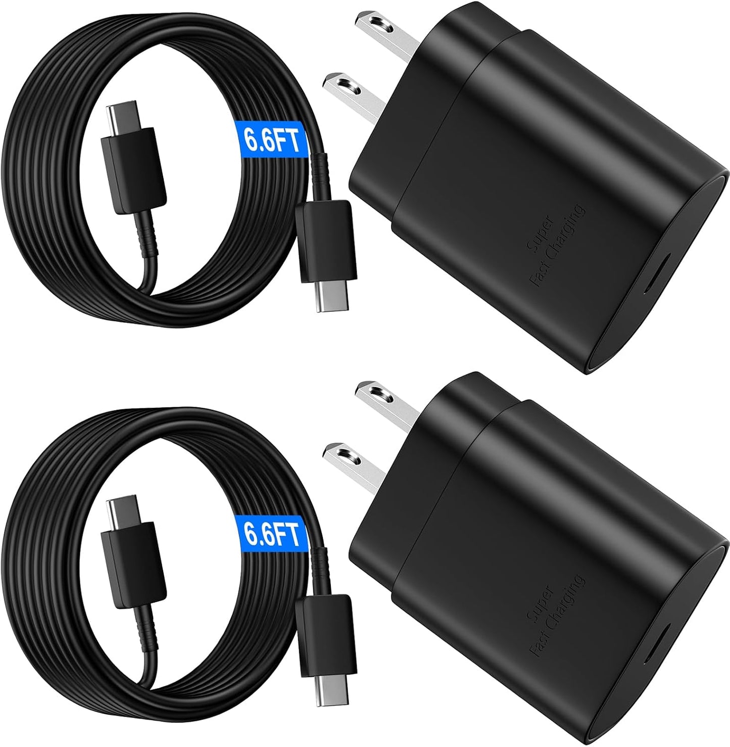 Ultra-Fast 25W USB C Charger for Samsung Galaxy - 6.6FT Cord by Ubearkk