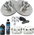 Front Brake Pad & Rotor Kit with Calipers - Ceramic Brake Kit