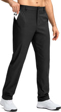 Mens Golf Pants Stretch Dress Pants Quick Dry Casual Slacks Gradual