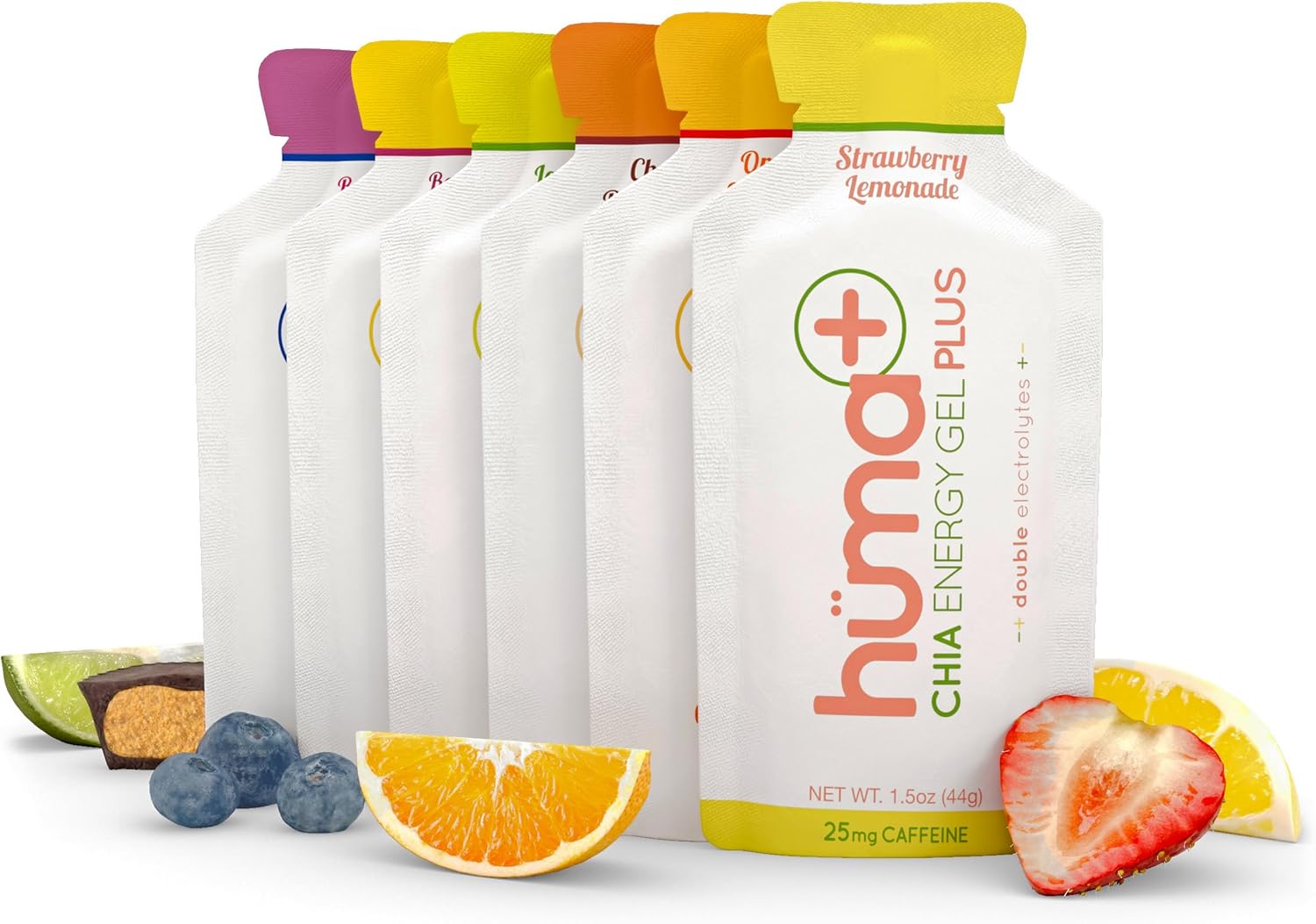 Huma Plus Chia Energy Gel Variety Pack for Endurance Athletes