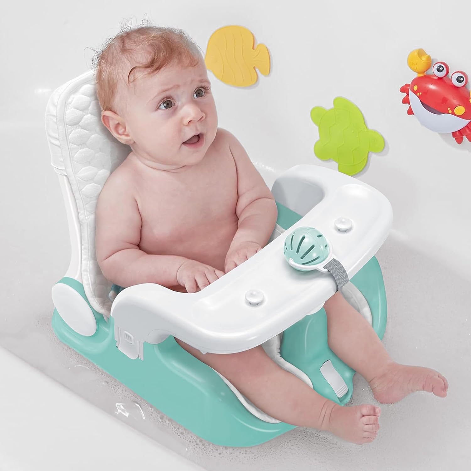 BabyBond Baby Bath Seat with 2 Modes and Powerful Suction Cups