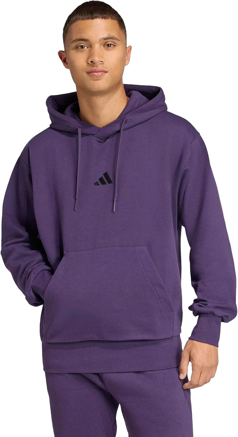 adidas Men's Essentials Feel Cozy Fleece Hoodie for Comfort