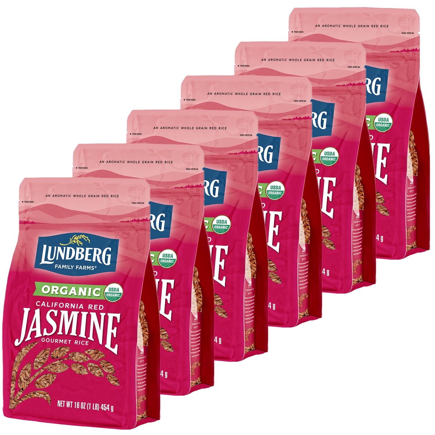 Lundberg Organic Red Jasmine Rice - Fluffy and Aromatic