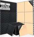 24 Pack Sound Proof Foam Panels for Wall - Effective Room Acoustic