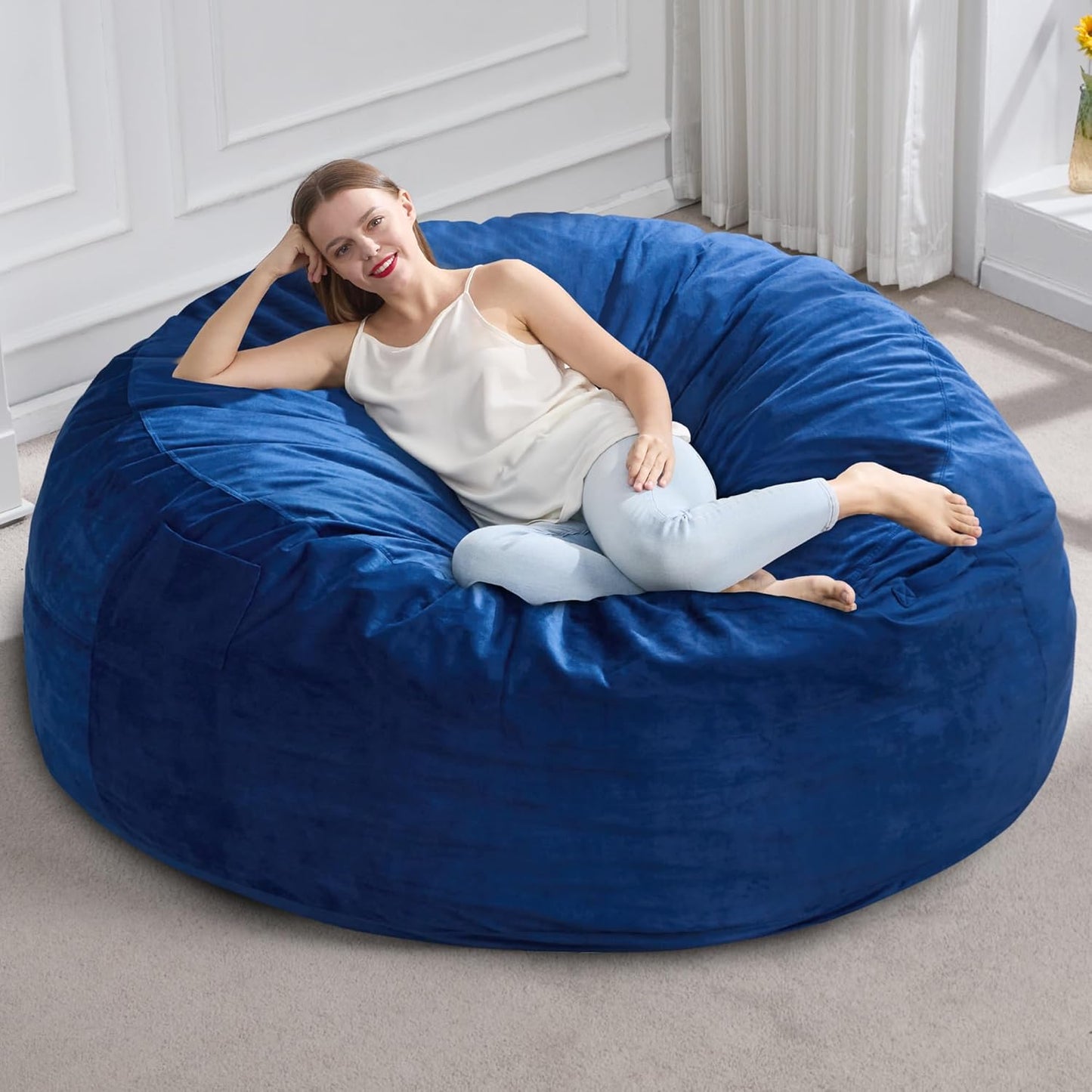 Giant Bean Bag Chair for Adults - Comfortable 5FT Bean Bag