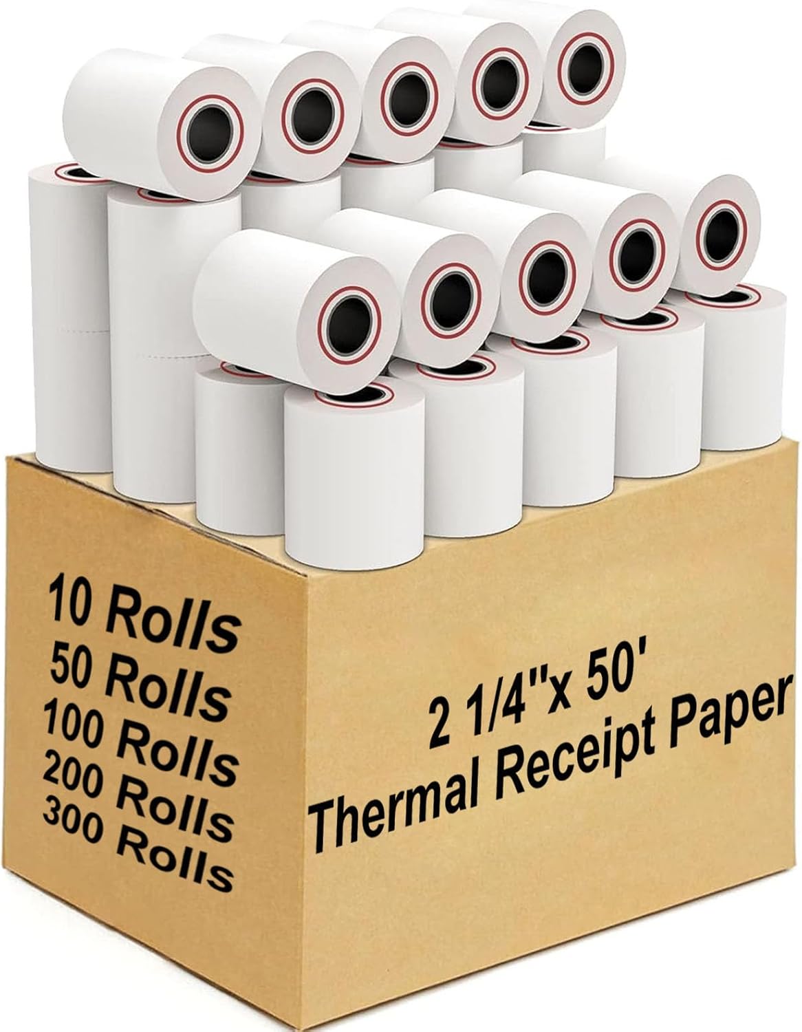 Coopaty 2 1/4in x 50ft Thermal Paper for Cash Registers