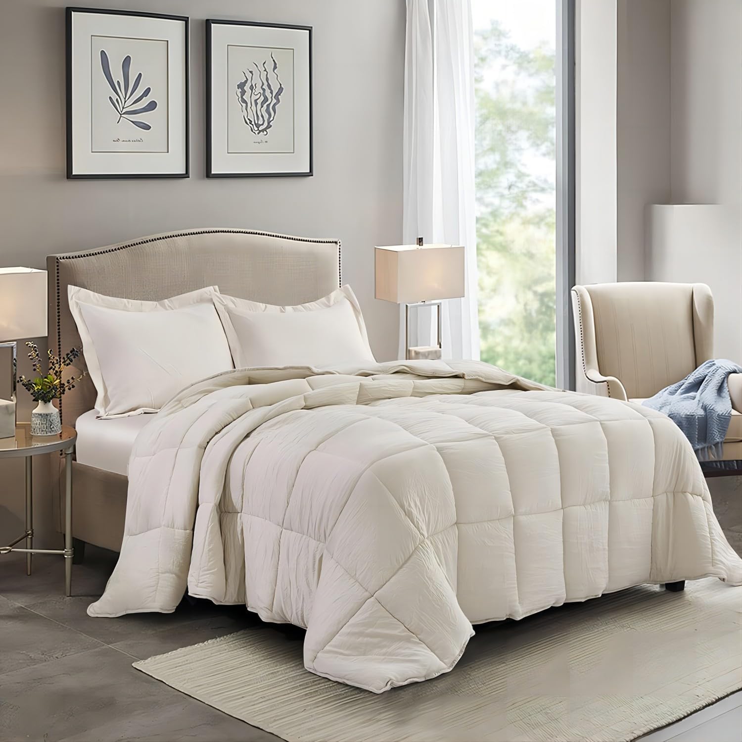 HIG Pre Washed Down Alternative Comforter Set King - Chic Design