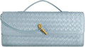 Elegant Leather Woven Clutch Purse for Women - Evening Bag Style