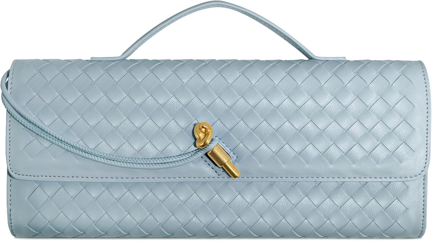 Woven Clutch Purses for Women - Elegant Leather Evening Bag