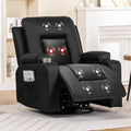 COMHOMA Recliner Chair Swivel Rocker Recliners - Massage and Heat