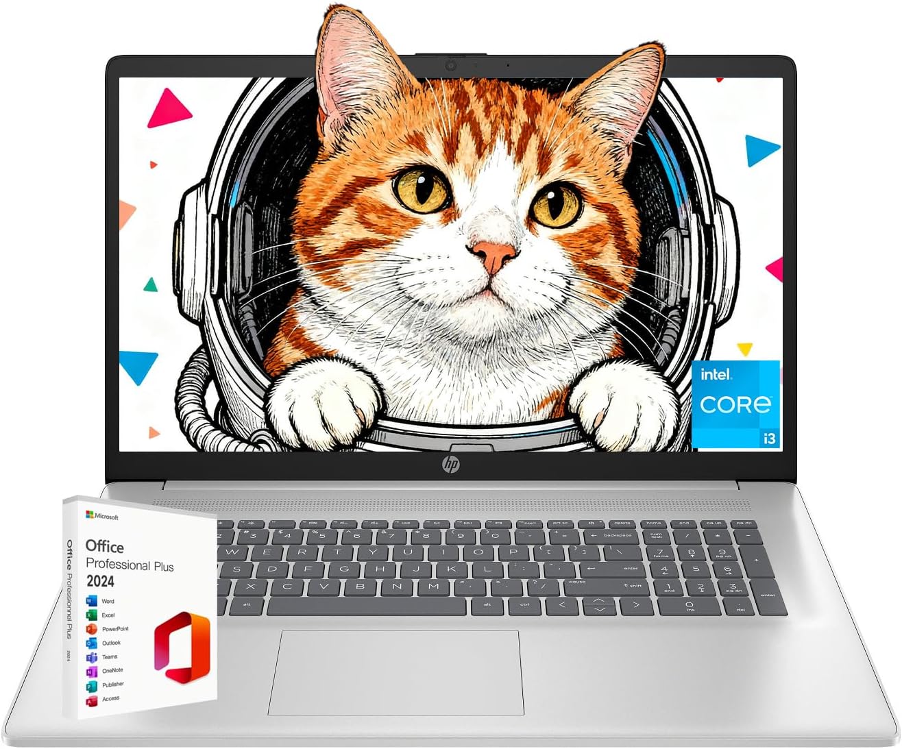 HP 2025 17-inch Laptop with Intel i3-N305 for Business & Study