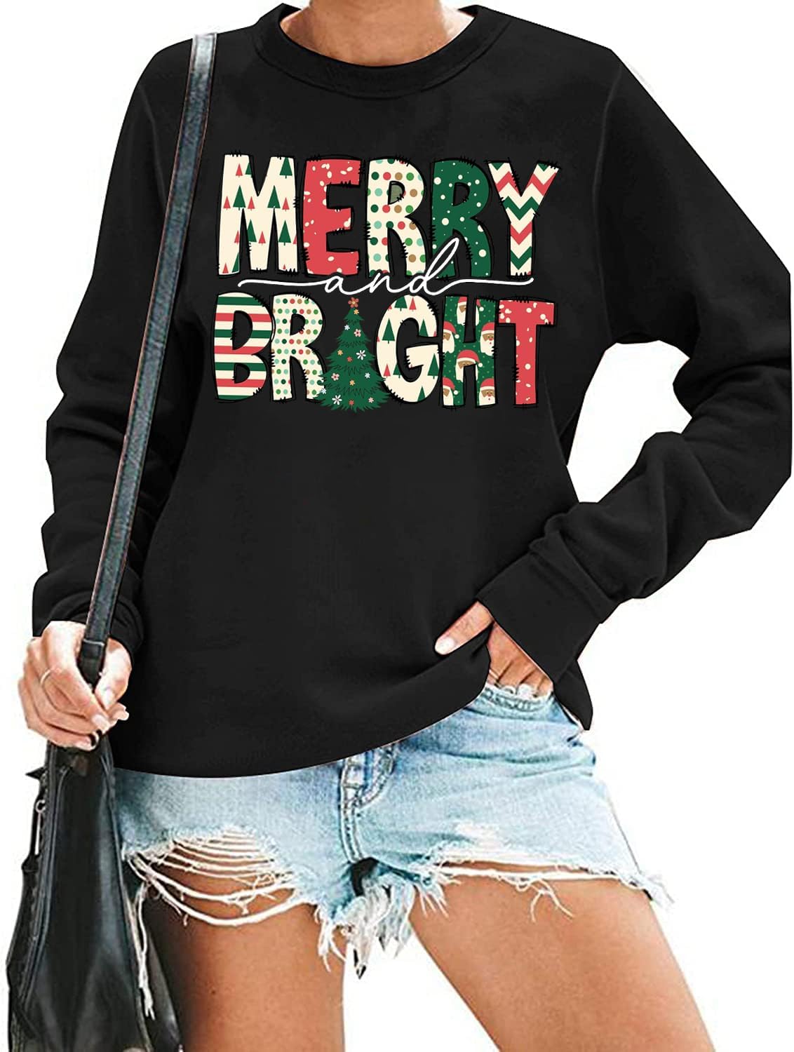Merry & Bright Christmas Tree Sweatshirt