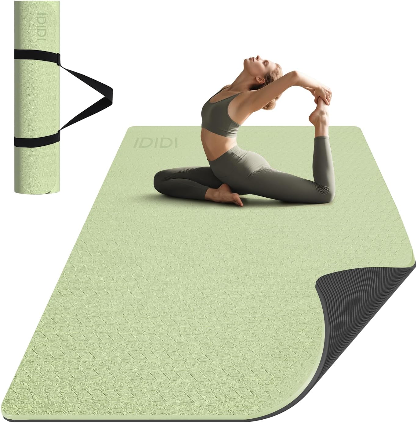 8mm Large Yoga Mat - Eco-Friendly Non-Slip Fitness Mat