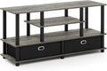 Furinno JAYA Large TV Stand for up to 55-in TV - Space Saving Design